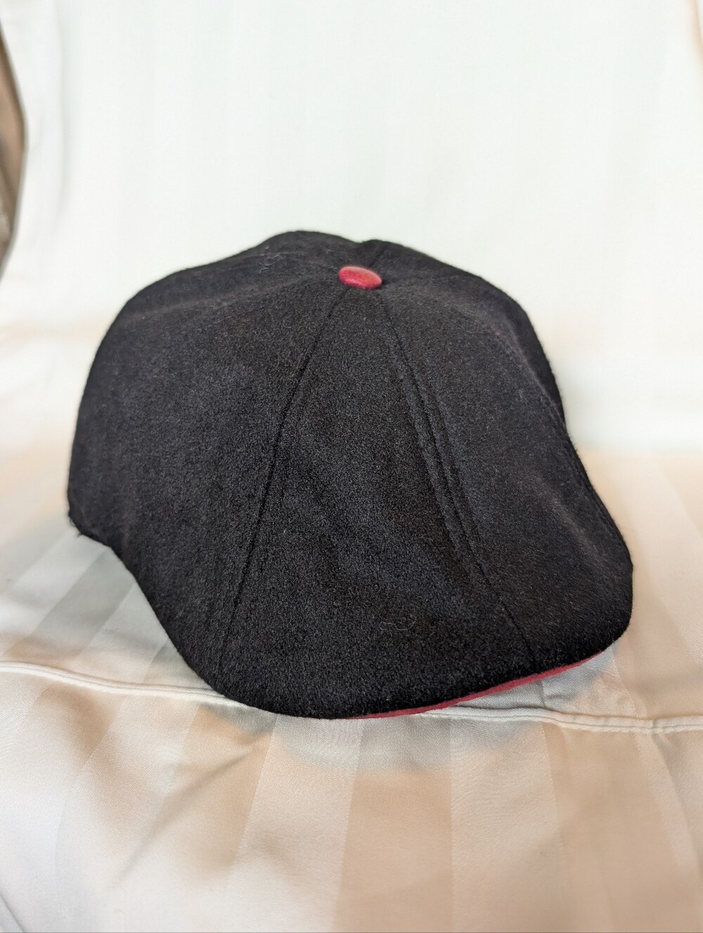 Boston Scally Co Rocky Marciano Black Wool 8-Panel Scally Cap Hat Small